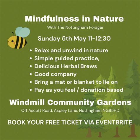 Mindfulness In Nature , Windmill Community Gardens, Nottingham, 5 May ...