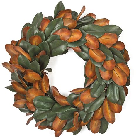 30" Artificial Magnolia Leaf Wreath | Natural Touch Wholesale Wreaths ...