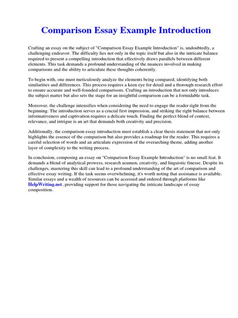 How to Write a Comparative Essay Introduction 的图像结果