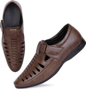 VINET Men Brown Sandals - Buy VINET Men Brown Sandals Online at Best ...