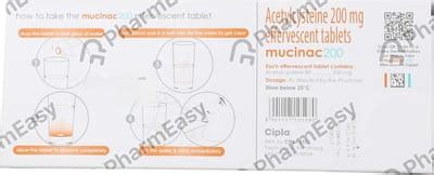 Mucinac 200 MG Tablet (10): Uses, Side Effects, Price & Dosage | PharmEasy