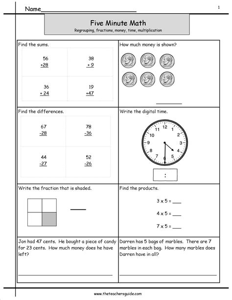 Math Worksheets: 1st Grade Mad Minutes Math Practice - Worksheets Library
