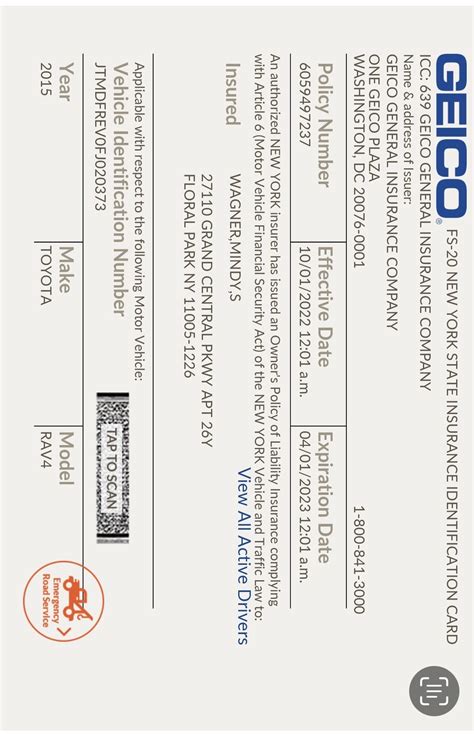 11 fake car insurance card template – Artofit
