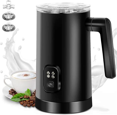 BURNNOVE Electric Milk Frother 350ml Automatic Milk Steamer 600W 4 in 1 ...