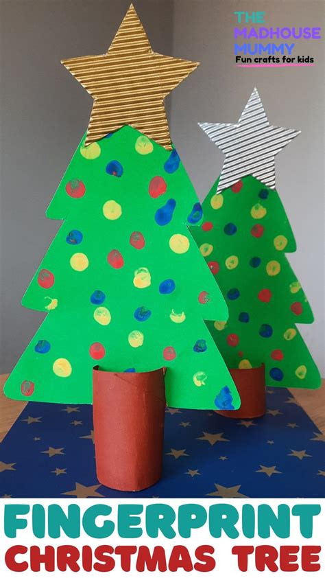 Fingerprint christmas trees this crafty family crafts for kids – Artofit