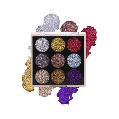 Buy Half N Half Moondust Glitter Eyeshadow Pallette, 9 Colors Eye ...