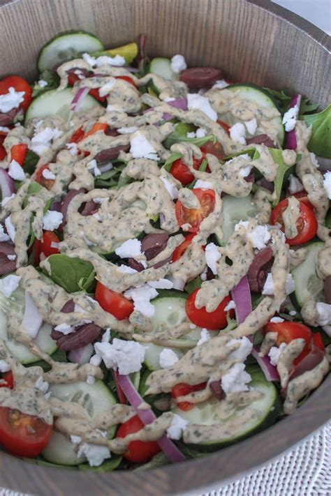 Greek Salad Creamy Herb Dressing | Greek salad dressing, Vegan paleo ...