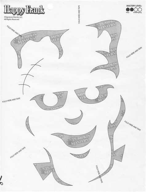 Frankenstein (Free Pumpkin Stencil - Pumpkin Pattern - Pumpkin Template ...