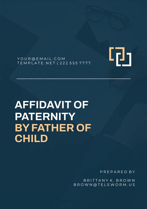 Free Affidavit Of Paternity By Father Of Child Template to Edit Online