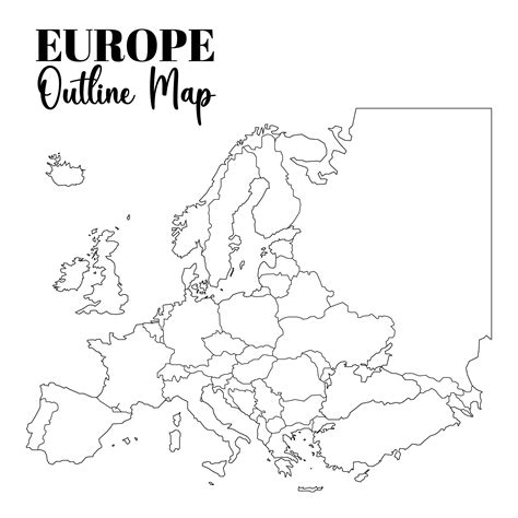 Map Of Europe Printable Blank - Download & Print Free Educational Worksheets