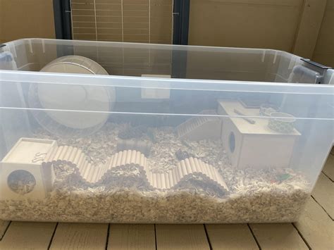 Syrian Hamster Bin Cages PawHut Large Hamster Cage W/ Water Bottle,