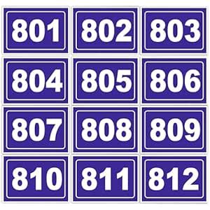 ATTRACTSO – Numeric Signage Theme | Self Adhesive Number Plates 801 to ...