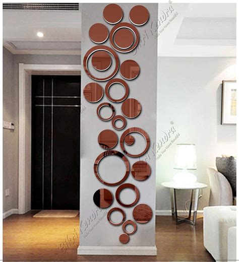 Bikri Kendra - Big Ring 12 Circle 12 Silver Decorative Mirror Stickers ...
