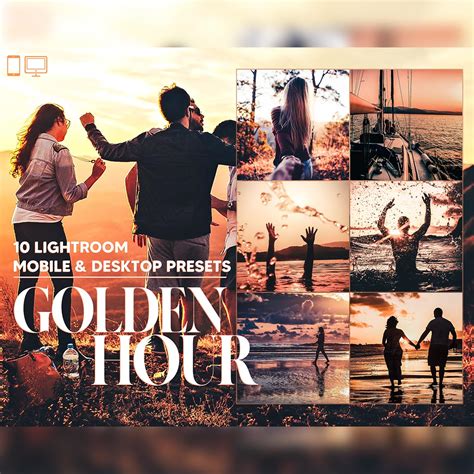 10 Golden Hour Lightroom Presets, Sunset Mobile Preset - MasterBundles