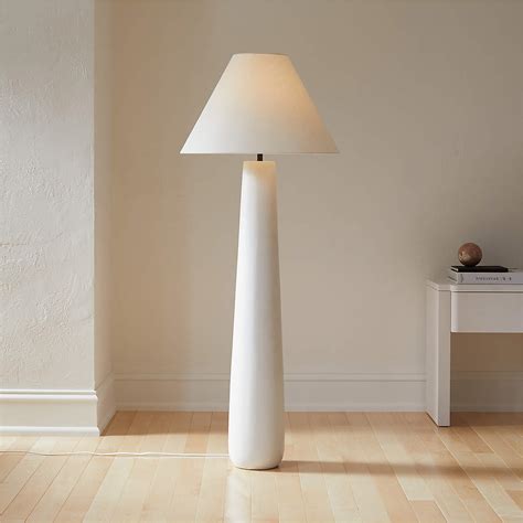 Wood White Floor Lamp