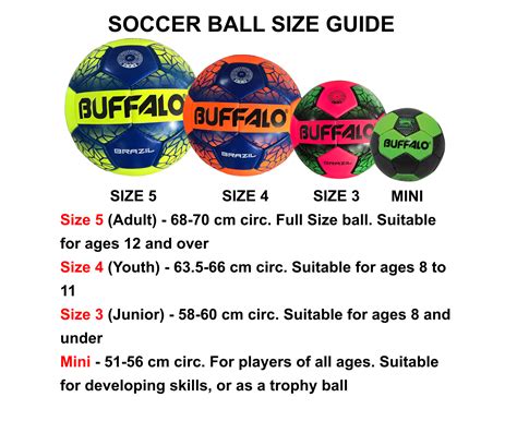 Soccer Balls Outdoor Size Guide