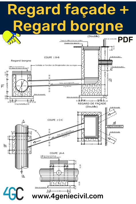 Regard borgne et regard de façade - définition et plan PDF