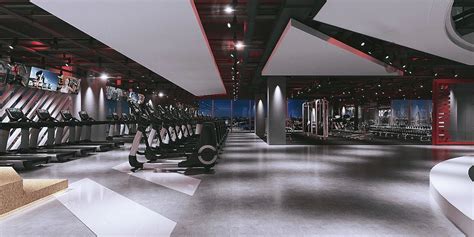 健身房效果图|空间|室内设计|1992设计阿睿 - 原创作品 - 站酷 (ZCOOL)