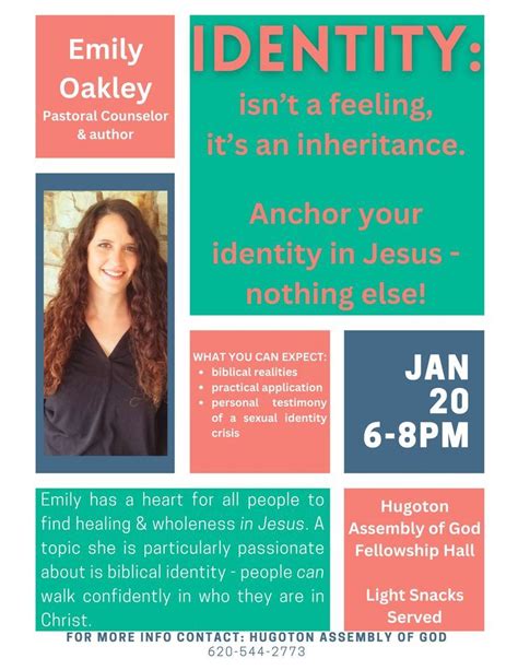 Identity Workshop, Hugoton Assembly of God, 20 January 2024 | AllEvents