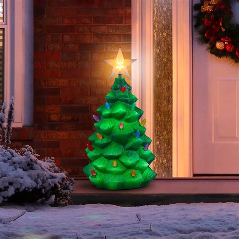 Large Illuminated Outdoor Blow Mold Christmas Tree | The Green Head