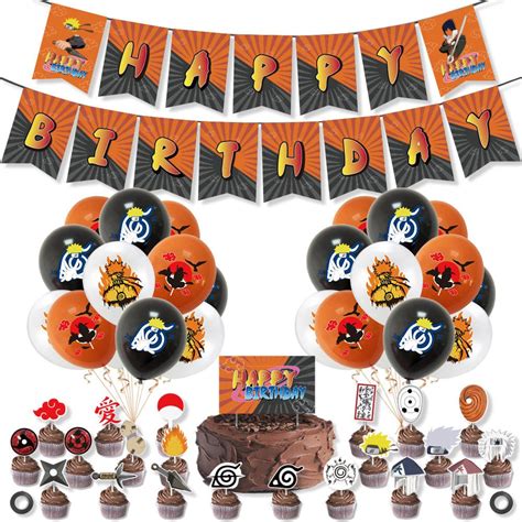Arjoos | Naruto Theme Birthday Decoration And Party Supplies ( Pack Of ...