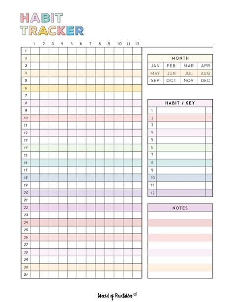 Good notes templates free habit tracker | Habit tracker chart template ...