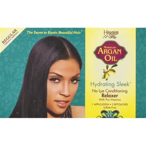 Hawaiian Silky - Argan Oil Hydrating Sleek No-Lye Conditioning Relaxer ...