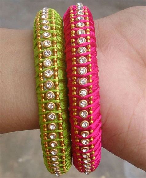 Image result for Thread Bangles Designs
