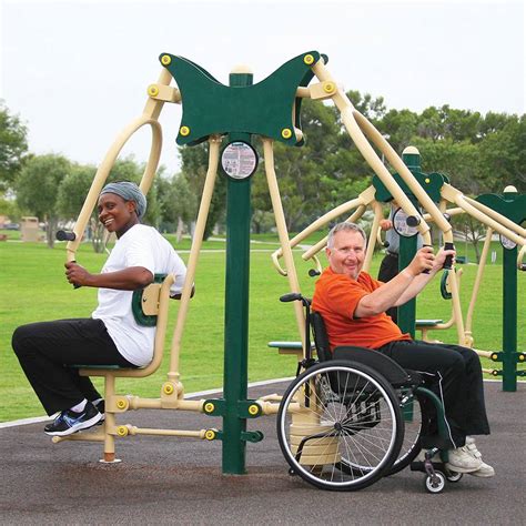 2-Person Accessible Chest Press - Greenfields Outdoor Fitness