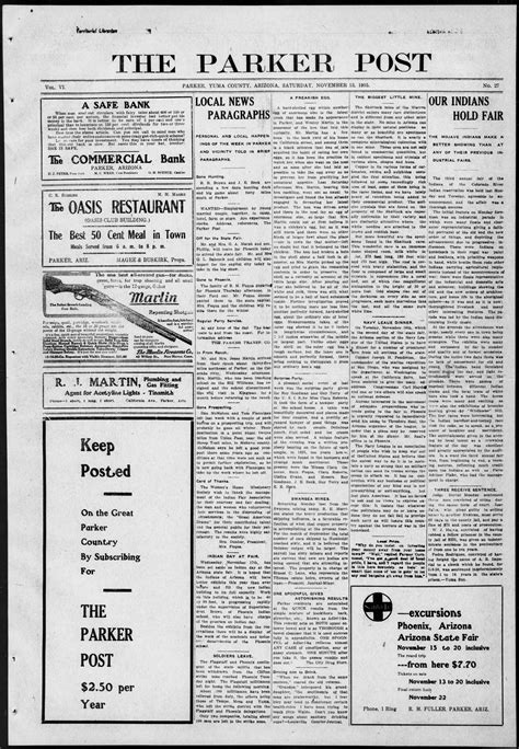 The Parker Post, 1915-11-13 | Arizona Memory Project