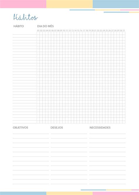 Pin de Gabriela AraÃºjo em pinterest | Planner, Páginas de planeamento, Planilha de metas