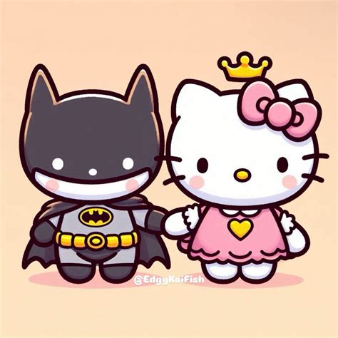 Hello Kitty x Batman | Hello kitty drawing, Kitty drawing, Hello kitty art