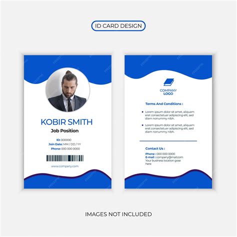 Premium Vector | Vector front and back id card template