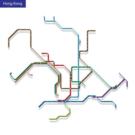 Premium Vector | 3d isometric map of the hong kong metro subway