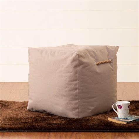 Buy Camilla Fabric Pouffe - Beige from Home Centre at just INR 2499.0