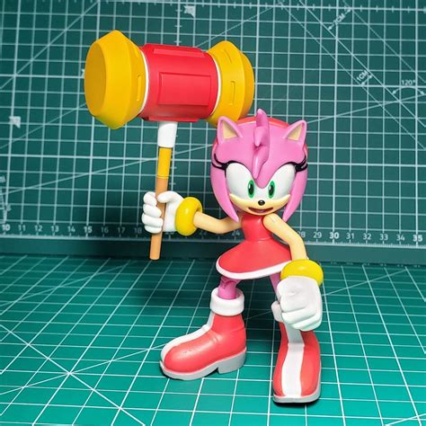 Custom Amy Rose Piko Piko Hammer Accessory Kit - Jakks 4" Sonic Scale ...