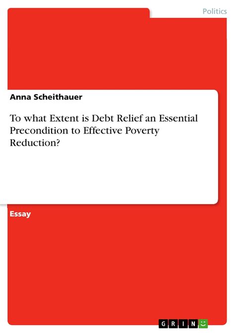 Buy To what Extent is Debt Relief an Essential Precondition to ...