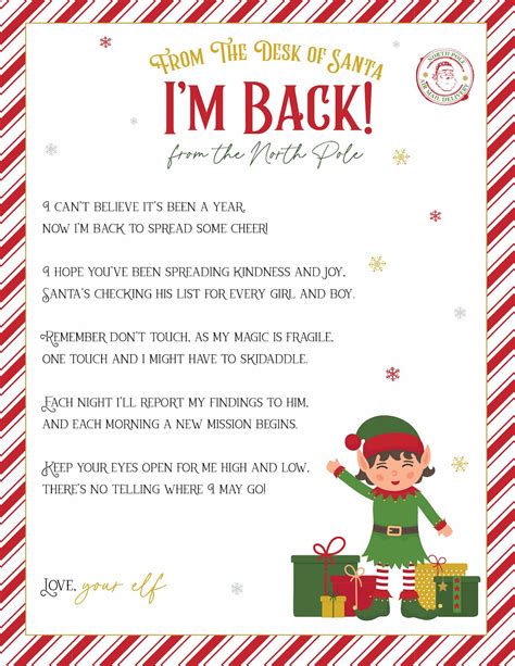 Elf On The Shelf Arrival Letter Template - Templates.maexproit.com