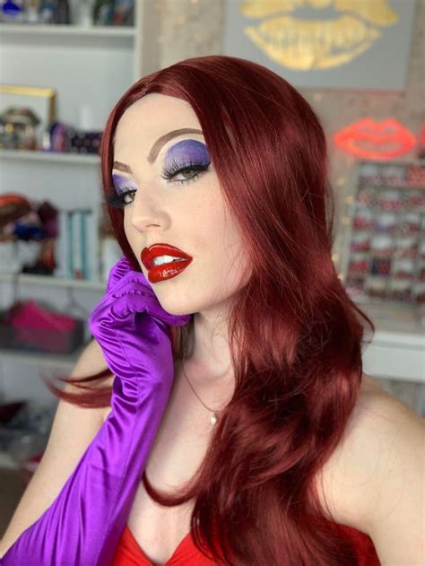 Image result for Jessica Rabbit Transformation Makeup Tutorial