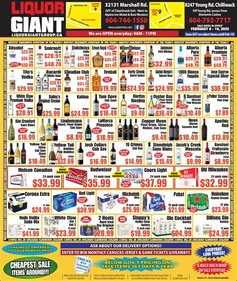 Liquor Giant - Chilliwack Liquor Store - Liquor Giant Group