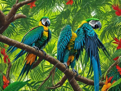 Premium Photo | Great green macaw Ara ambiguus also known as the great ...