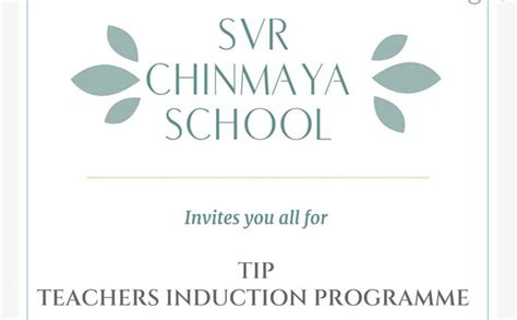 SVR Chinmaya School : School : High School : Higher Education : Montessori