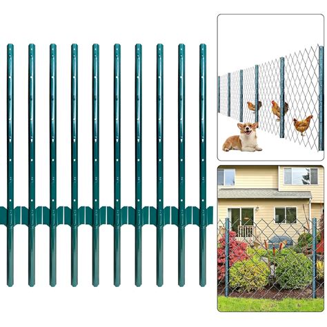 Thealyn Fence Posts 3 Feet, Pack of 10, Metal Fence Poles U India | Ubuy