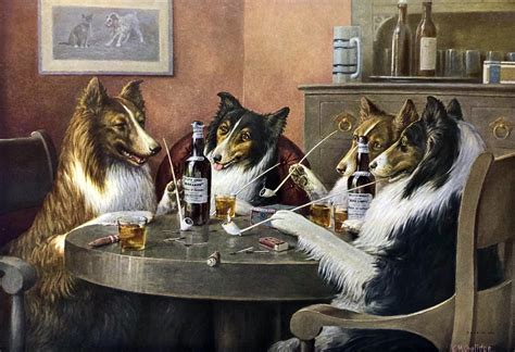 The Reunion - Dogs Playing Poker - Cassius Marcellus Coolidge - Life ...