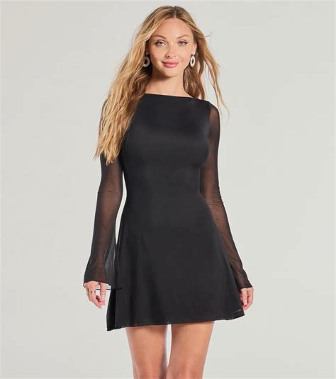 Chiffon Fit And Flare Dresses & Windsor