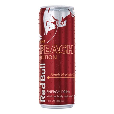 Red Bull Peach Edition Energy Drink, 12 fl oz Can, Lightly Carbonated ...