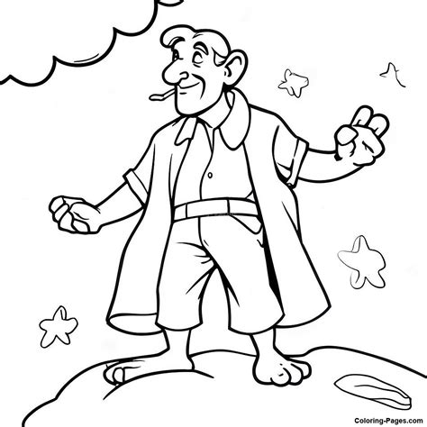 Bfg Giant In The Sky Coloring Page | Coloring-Pages.com