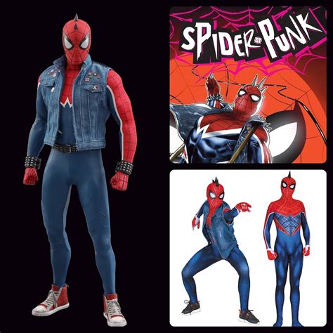 Buy Spider Punk Spider Suit Costume Cosplay Spider-punk no Jacket ...