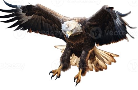 Bald eagle flying swoop on transparent background, Generative AI ...