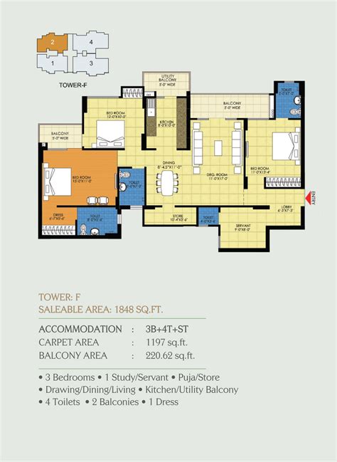 Trident Embassy Floor Plan – Residential Flats in Noida Extension